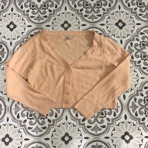 American eagle peach cropped cardigan